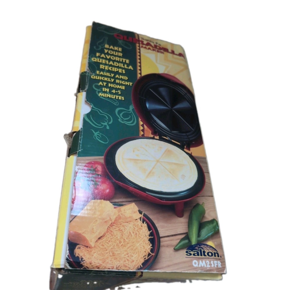 Salton Santa Fe Quesadilla Maker QM2SFR Red 12 inch Clean Vintage - Picture 5 of 16